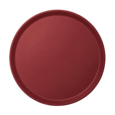 Servírovací tác Camtread, kulatý, protiskluzový, Cambro, vínový, ⌀405x(H)21mm | 1600CT522